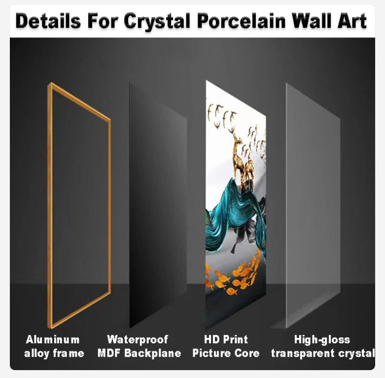 JODHPURY ELEPHANT CRYSTAL GLASS PAINTING